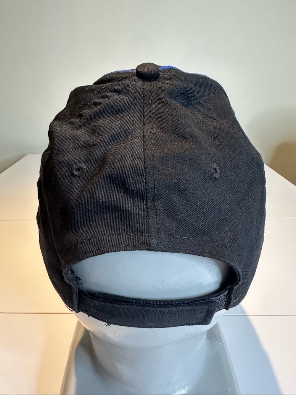 Kids Black Logo Baseball Cap with Blue Trim - Picture 4 of 8
